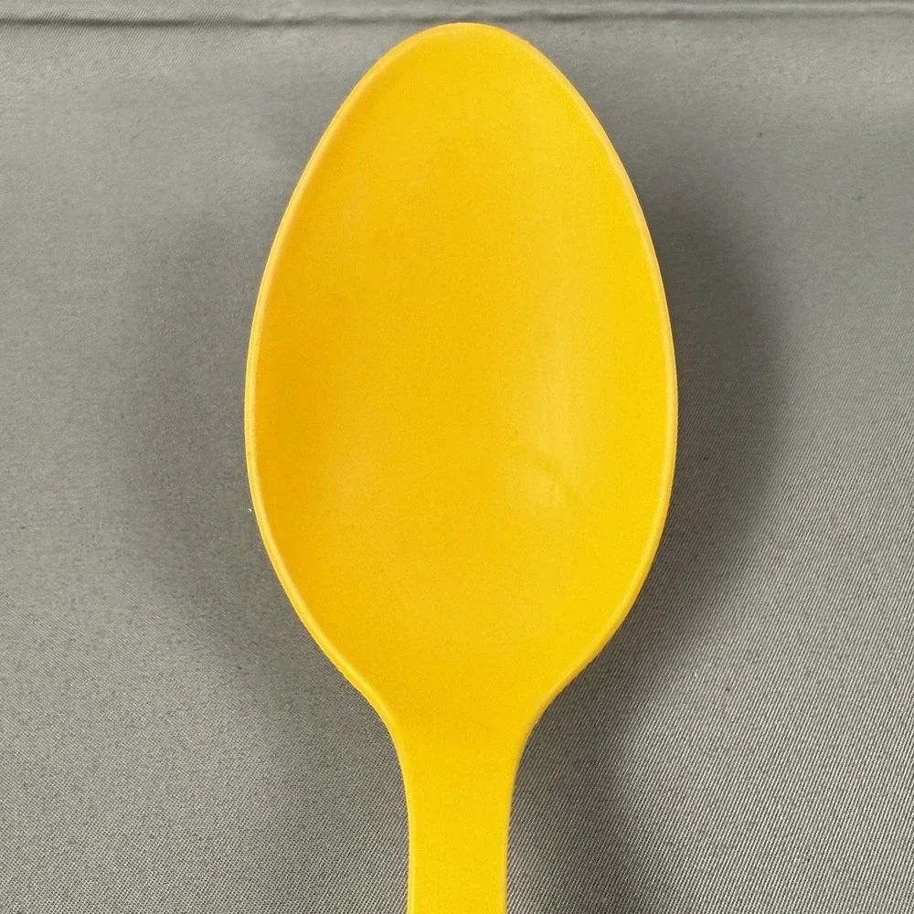 Vintage EKCO Yellow Plastic Serving Spoon Dishwasher Safe USA Retro Kitchen Tool